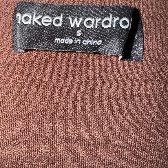 🤎 NWOT! Naked Wardrobe Bodycon Ruched Cut Out Dress - Picture 6 of 7